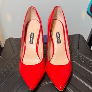 Nine West Glossy Red Heels